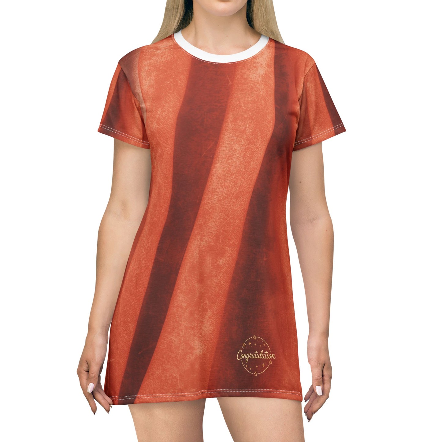 Elegant Striped T-Shirt Dress, Casual Summer Dress, Everyday Relaxed Style, Beachwear, Fashion Statement