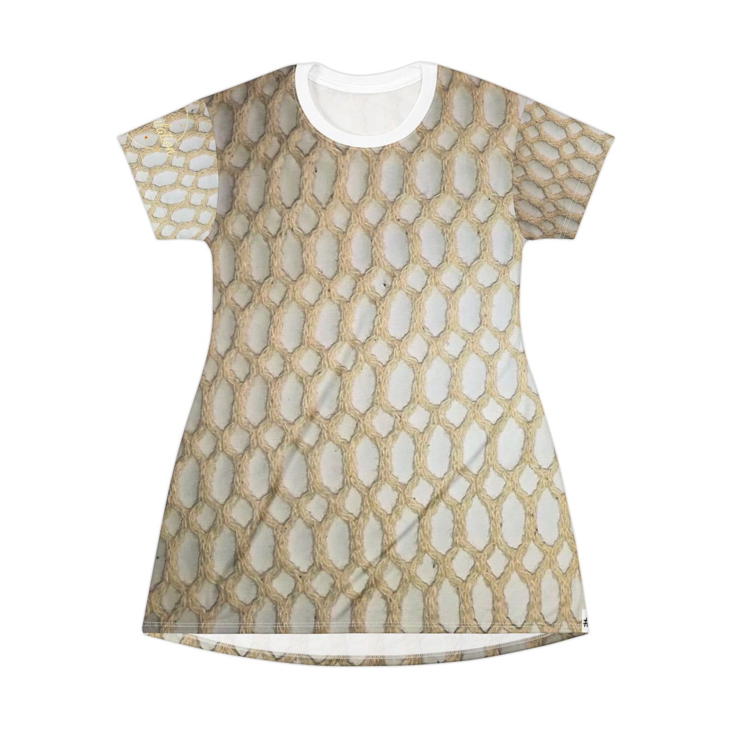 Chic Patterned T-Shirt Dress, Casual Summer Dress, Unique Fashion, Eco-friendly Outfit, Beachwear, Everyday Dress