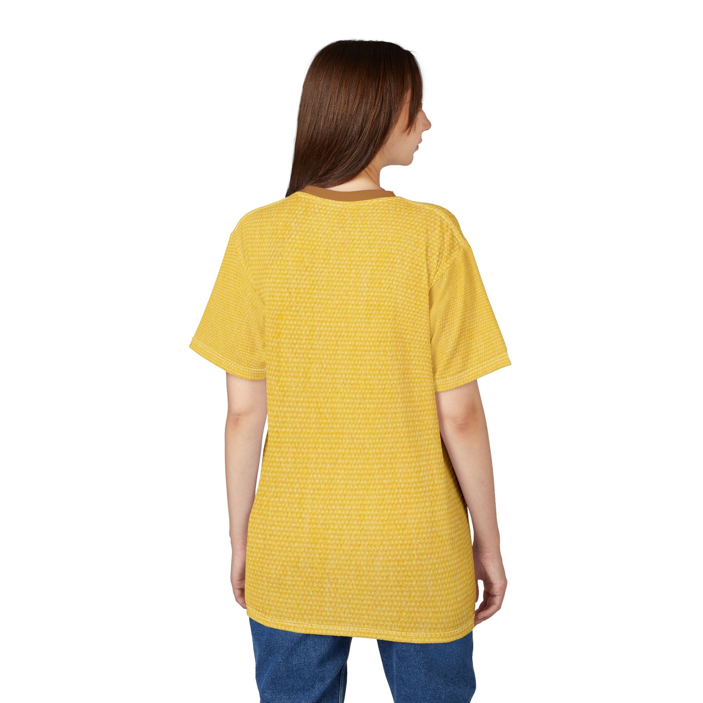 Vibrant Unisex Cut & Sew Tee, Sunshine-Themed Casual Shirt, Summer Apparel, Gifts for Friends, Bright Yellow Tee