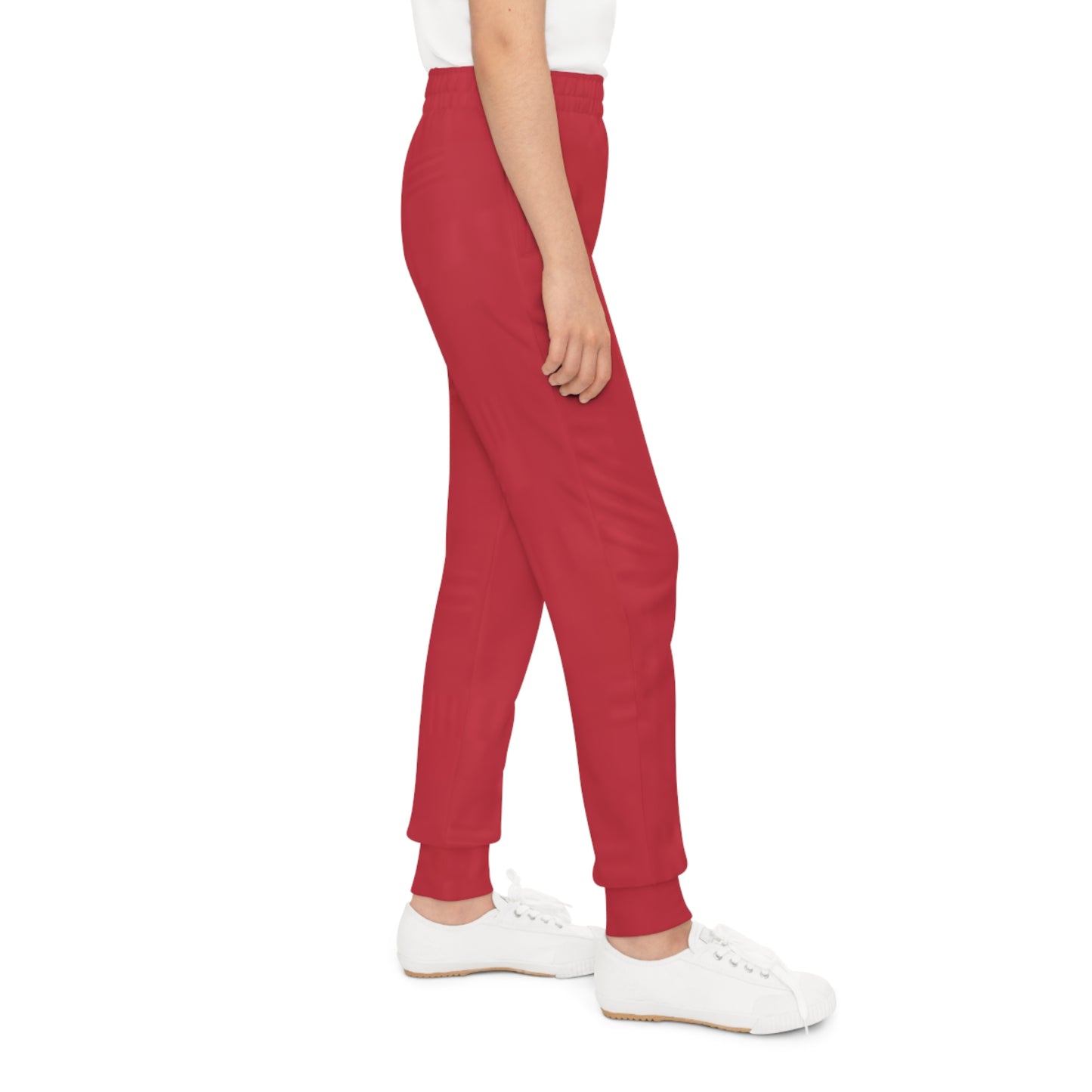 Youth Joggers with Fun Prints, Cozy Athletic Pants, Playful Everyday Wear, Gift for Kids, Red AOP Joggers