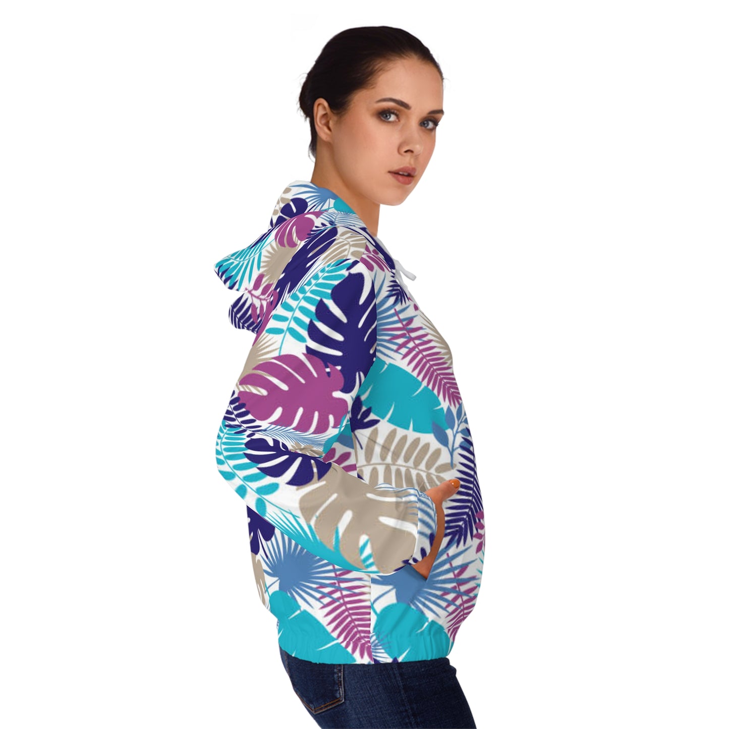 Women's Tropical Hoodie, Beach, Vacation, Summer Gift