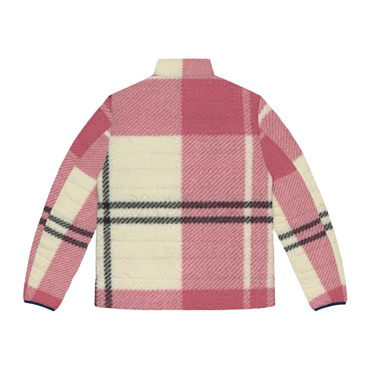 Stylish Men's Puffer Jacket, Cozy Winter Outerwear, Plaid Print Jacket, Casual Fashion Layer, Holiday Gift Idea