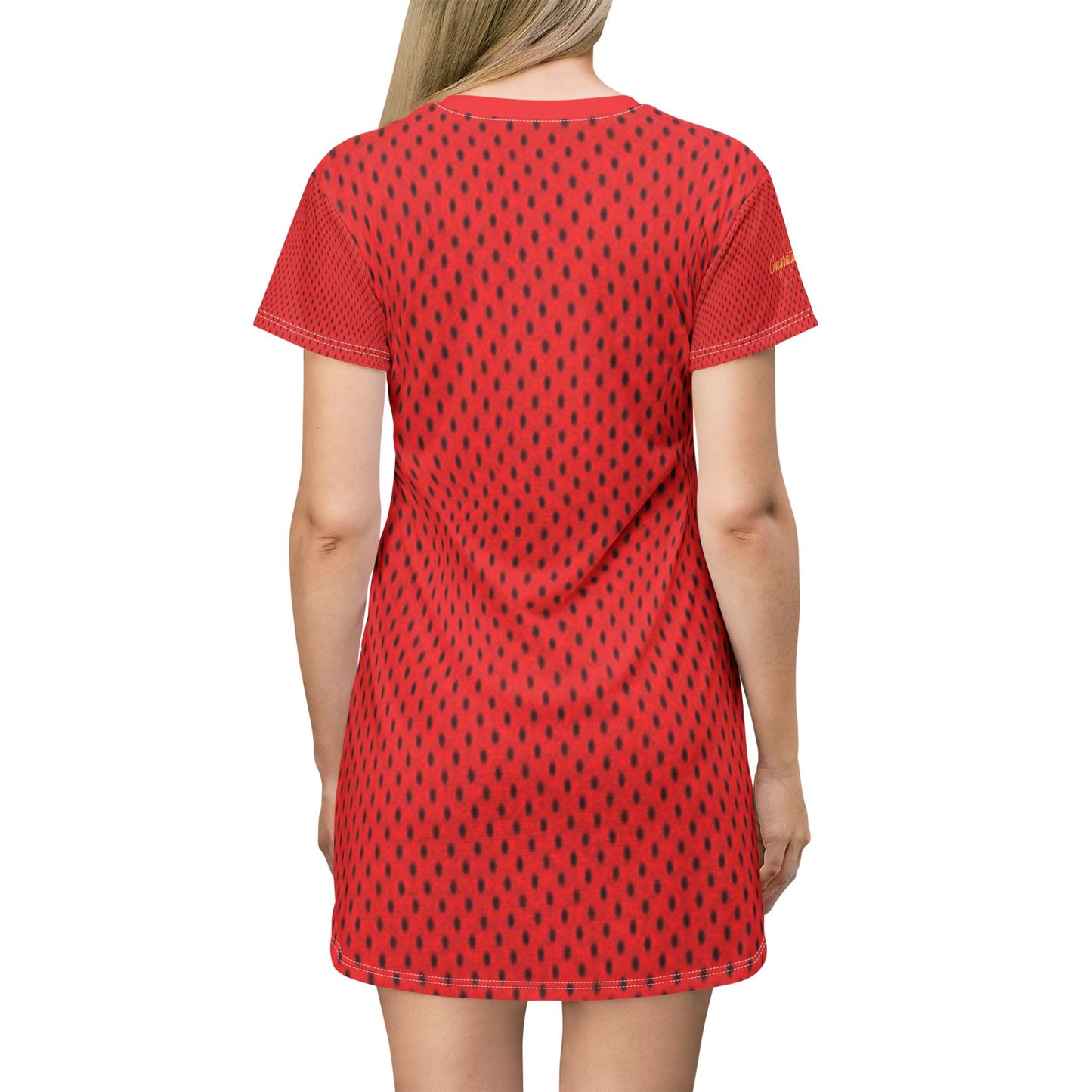 Vibrant Watermelon Pattern T-Shirt Dress, Summer Outfit, Casual Dress, Beachwear, Fun Fashion, Gift for Her