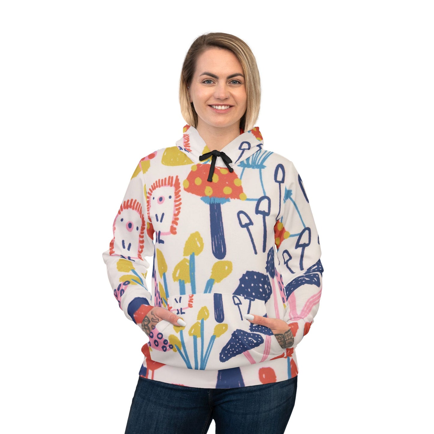 Playful Floral Hoodie, Colorful Athletic Sweatshirt, Fun Outdoor Wear, Unique Gift for Kids, Cozy Streetwear