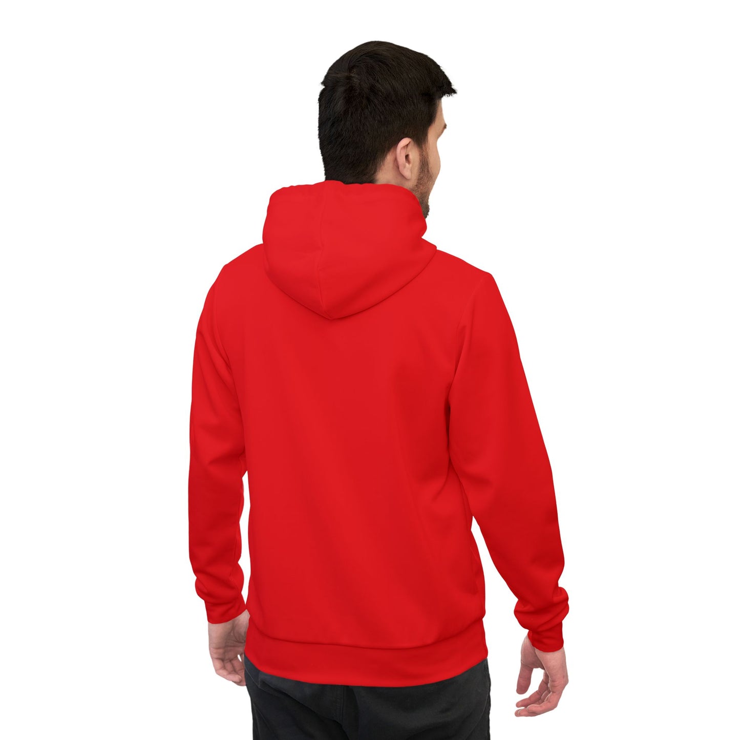 Bold Athletic Hoodie, Red Workout Sweatshirt, Gym Layering, Activewear Gift, Fitness Apparel