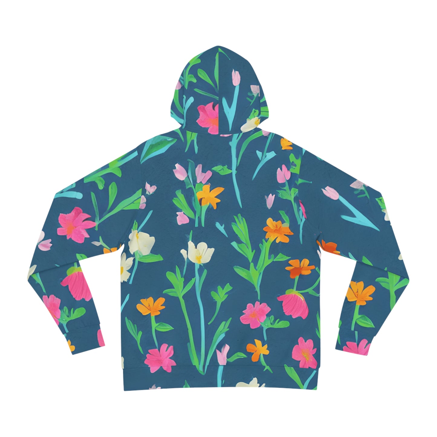 Floral AOP Hoodie, Colorful Spring Sweatshirt, Botanical Print Fashion Top, Gift for Nature Lovers, Cozy Casual Wear
