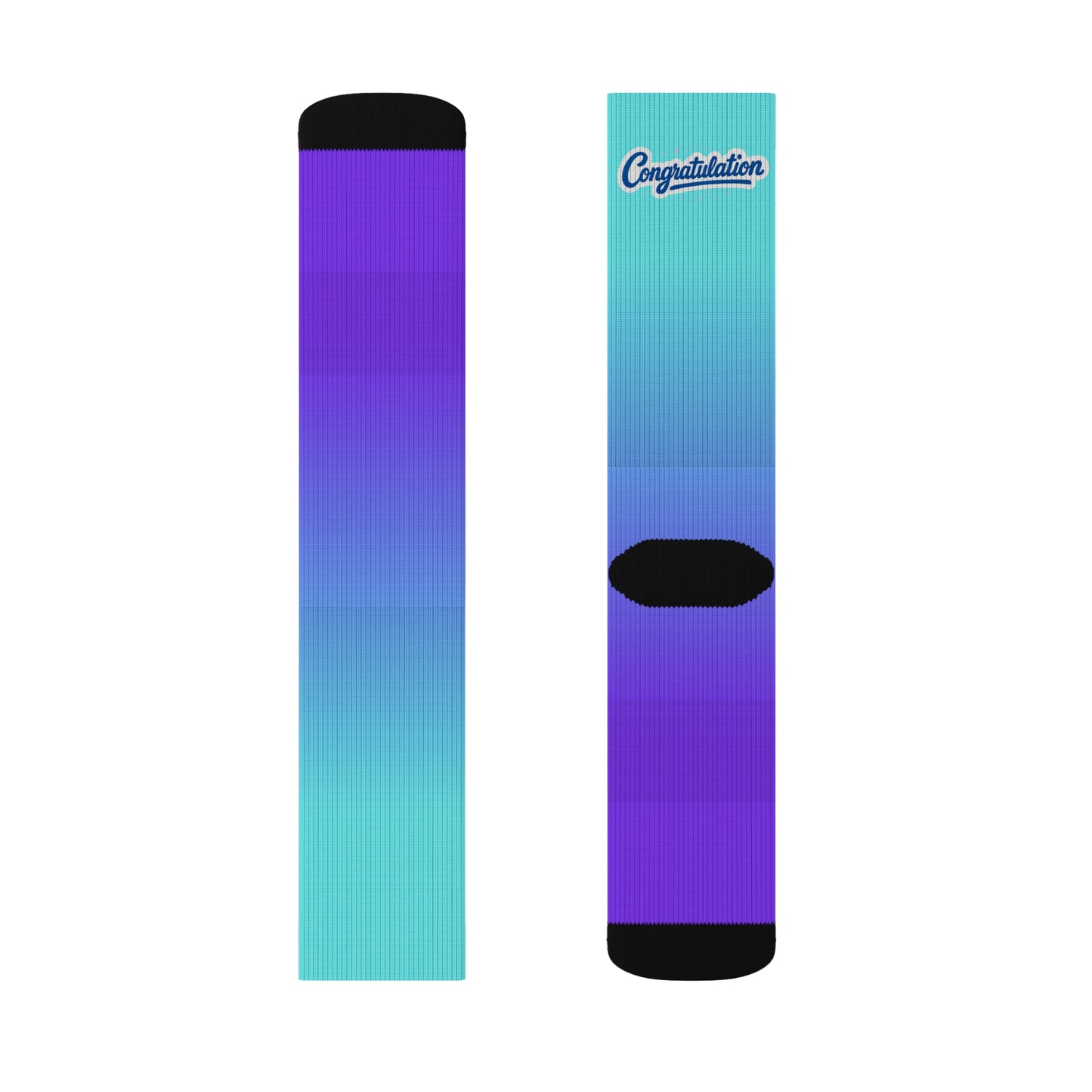 Gradient Congratulation Socks | Unique Gift for Graduations, Birthdays, Celebrations, Fun Fashion