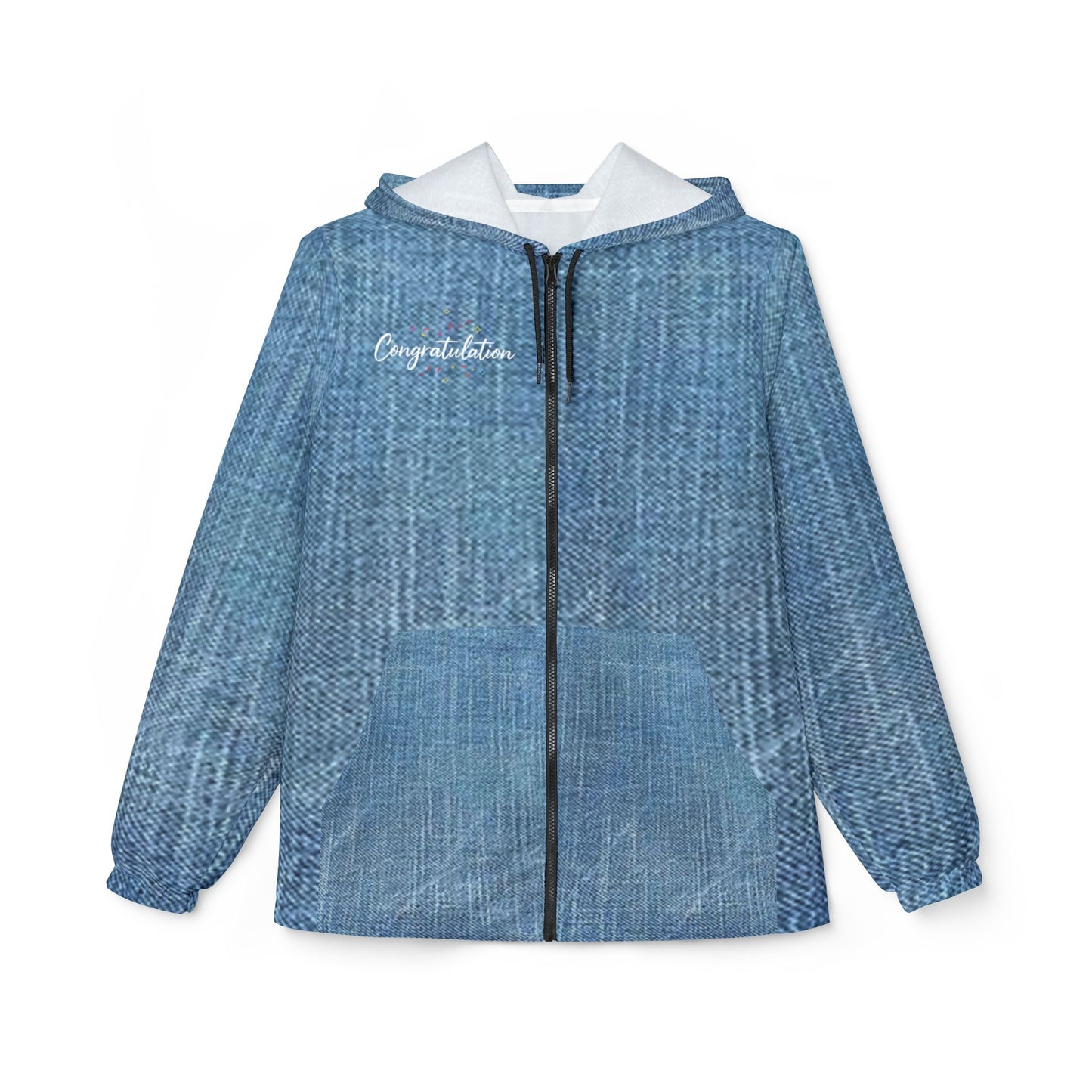 Denim-Style Windbreaker Jacket, Casual Outdoor Gear, Rainproof Causal Wear, Stylish Hiking Jacket, Lightweight Jacket for Teens