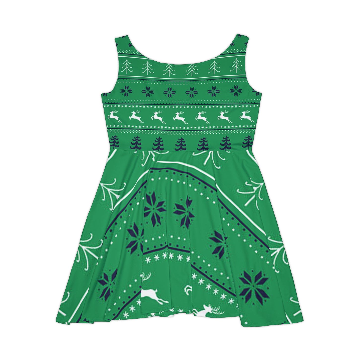 Festive Women's Skater Dress, Holiday Party Dress, Casual Everyday Wear, Christmas Outfit, Cheerful Summer Dress