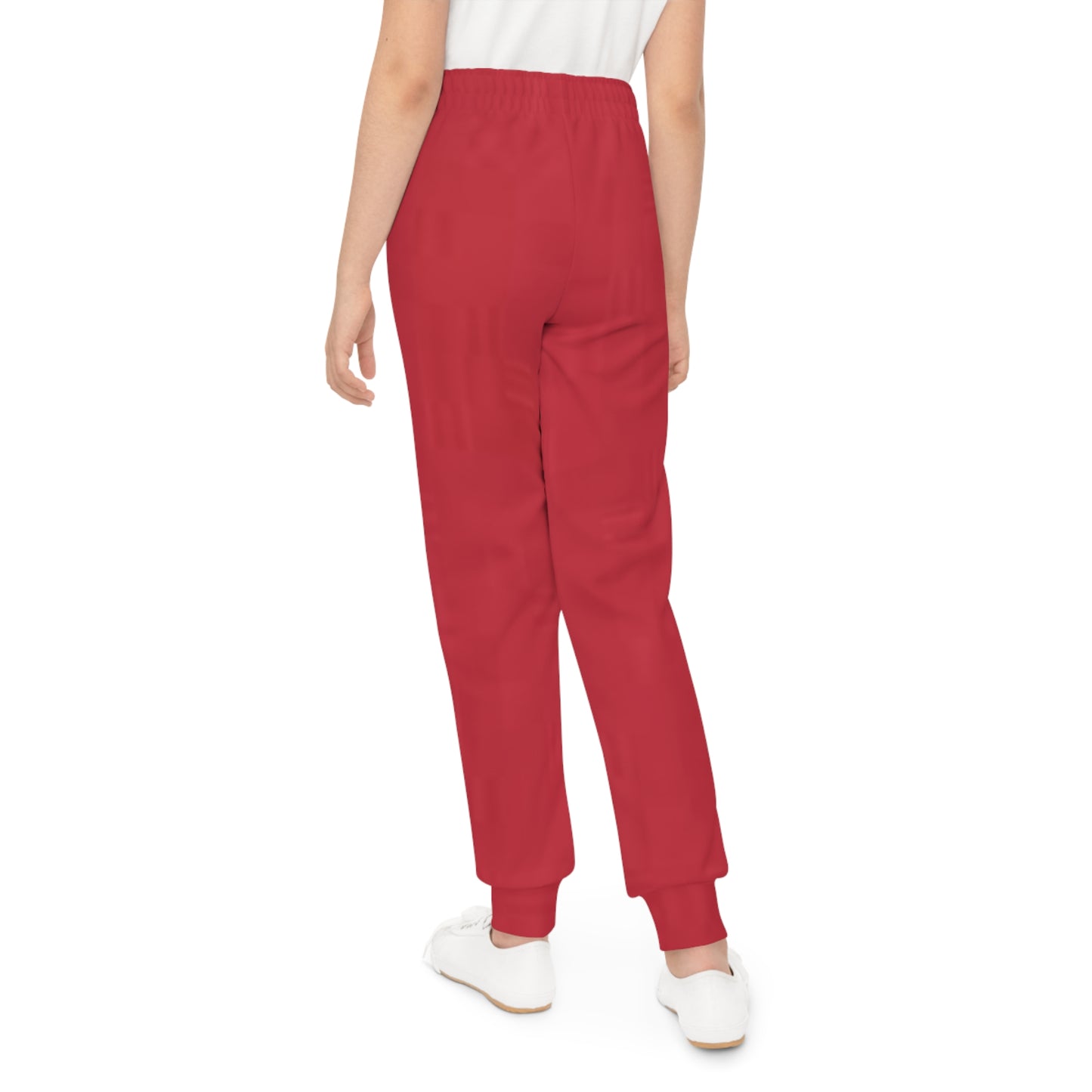 Youth Joggers with Fun Prints, Cozy Athletic Pants, Playful Everyday Wear, Gift for Kids, Red AOP Joggers
