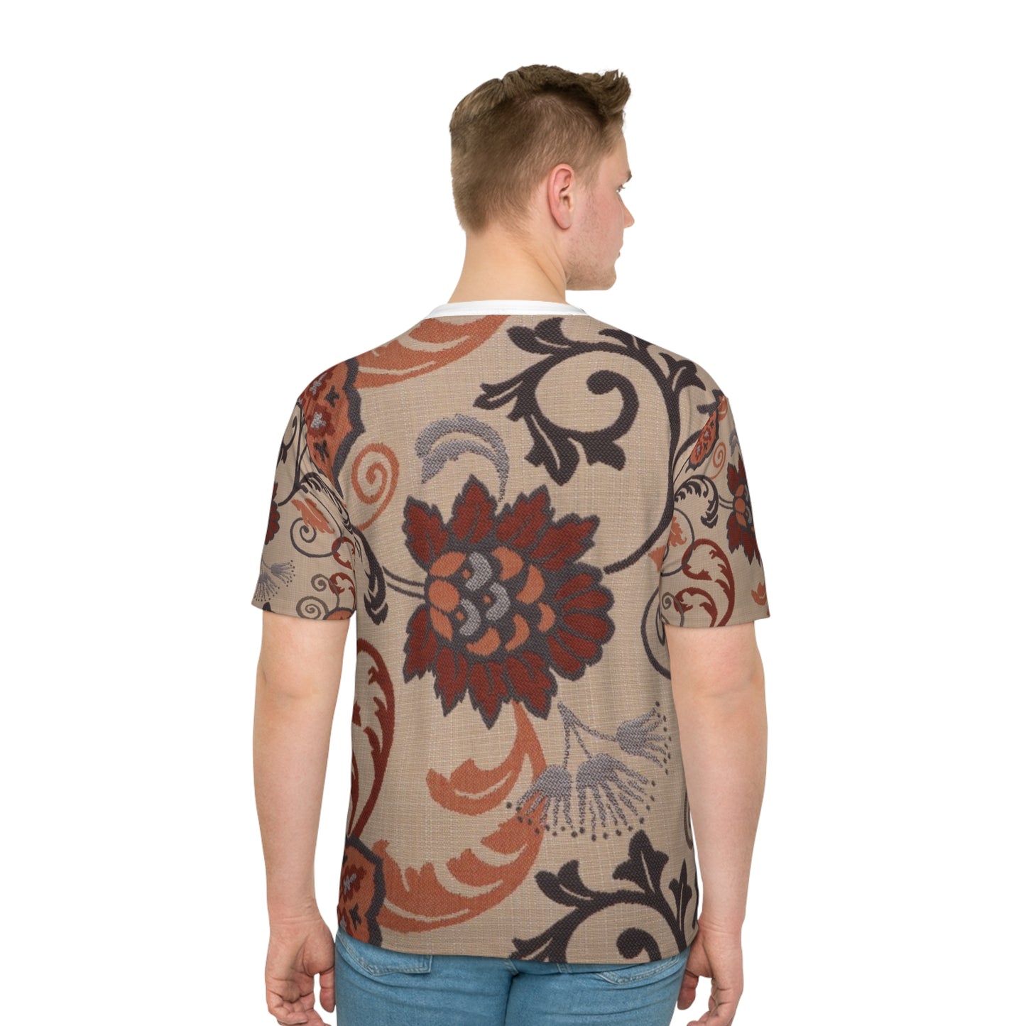 Boho Floral T-Shirt with Unique Pattern, Casual Men's Top, Stylish Summer Apparel, Great for Gifts, Fashion Statement