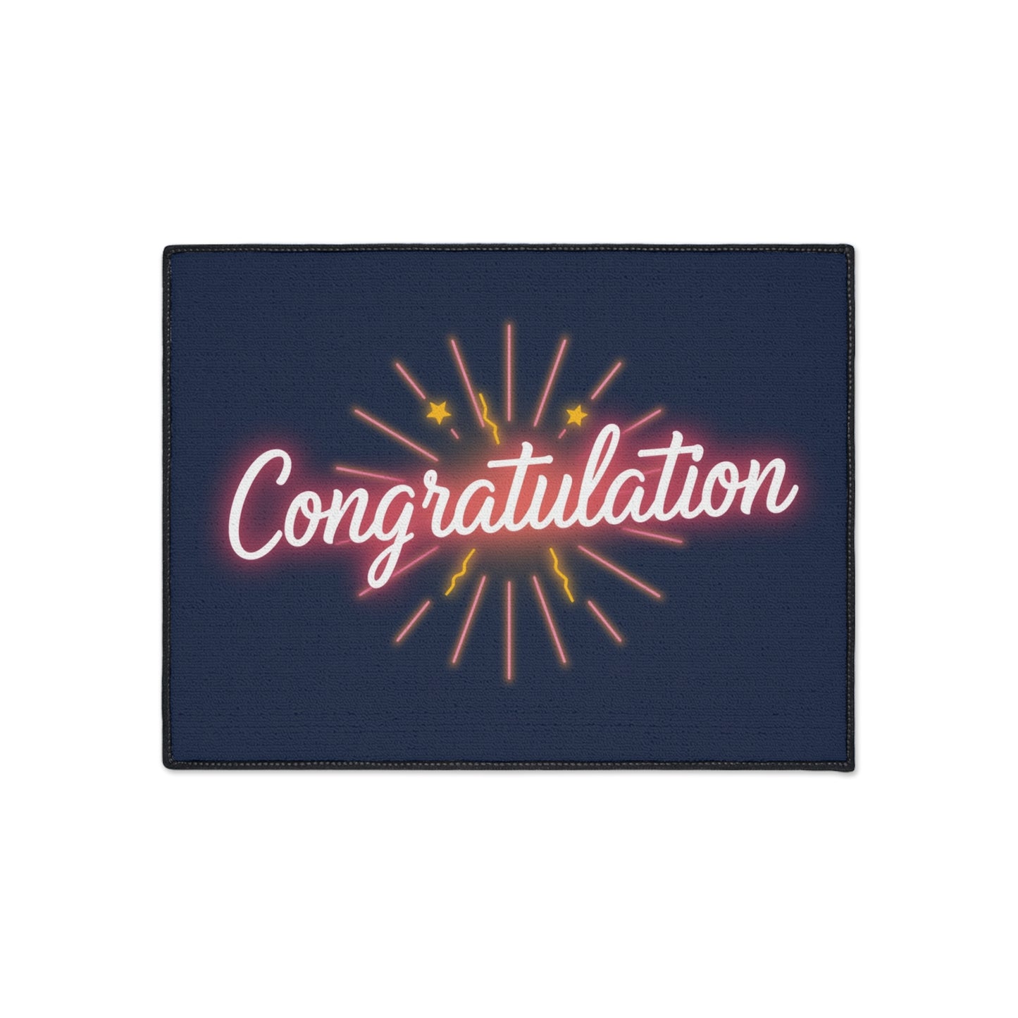 Celebration Floor Mat, Heavy Duty Doormat, Congratulations Gift, Festive Entryway Mat, Durable Party Decor