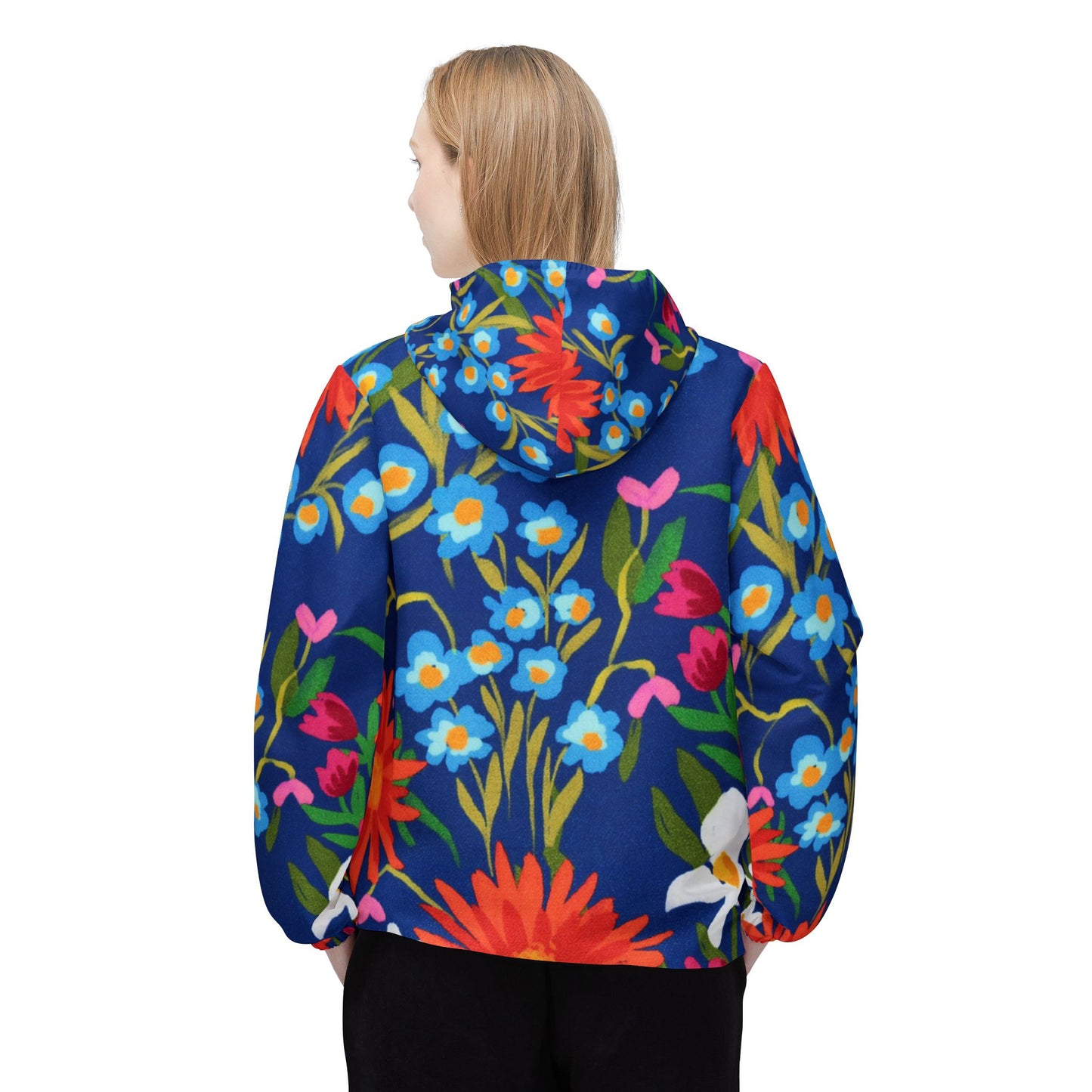 Floral Print Windbreaker Jacket, Stylish Waterproof Jacket, Summer Layer, Outdoor Gear, Gift for Her, Festival Fashion, Travel Essential