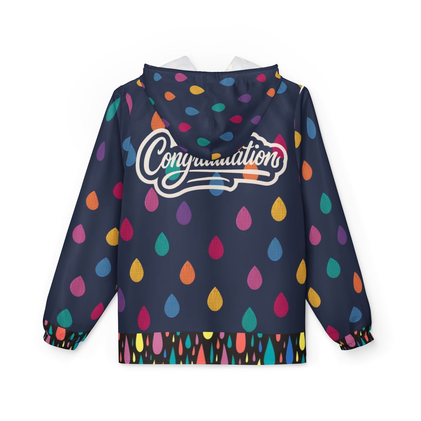 Colorful Windbreaker Jacket - Fun Rain Gear, Outdoor Jacket, Celebration Wear, Lightweight Coat, Gift for Music Festivals
