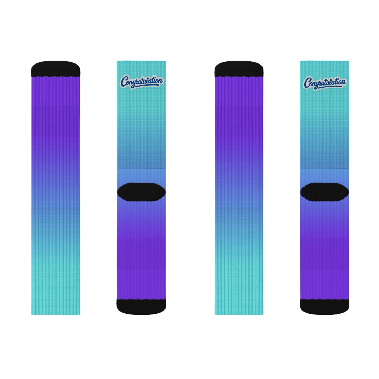Gradient Congratulation Socks | Unique Gift for Graduations, Birthdays, Celebrations, Fun Fashion