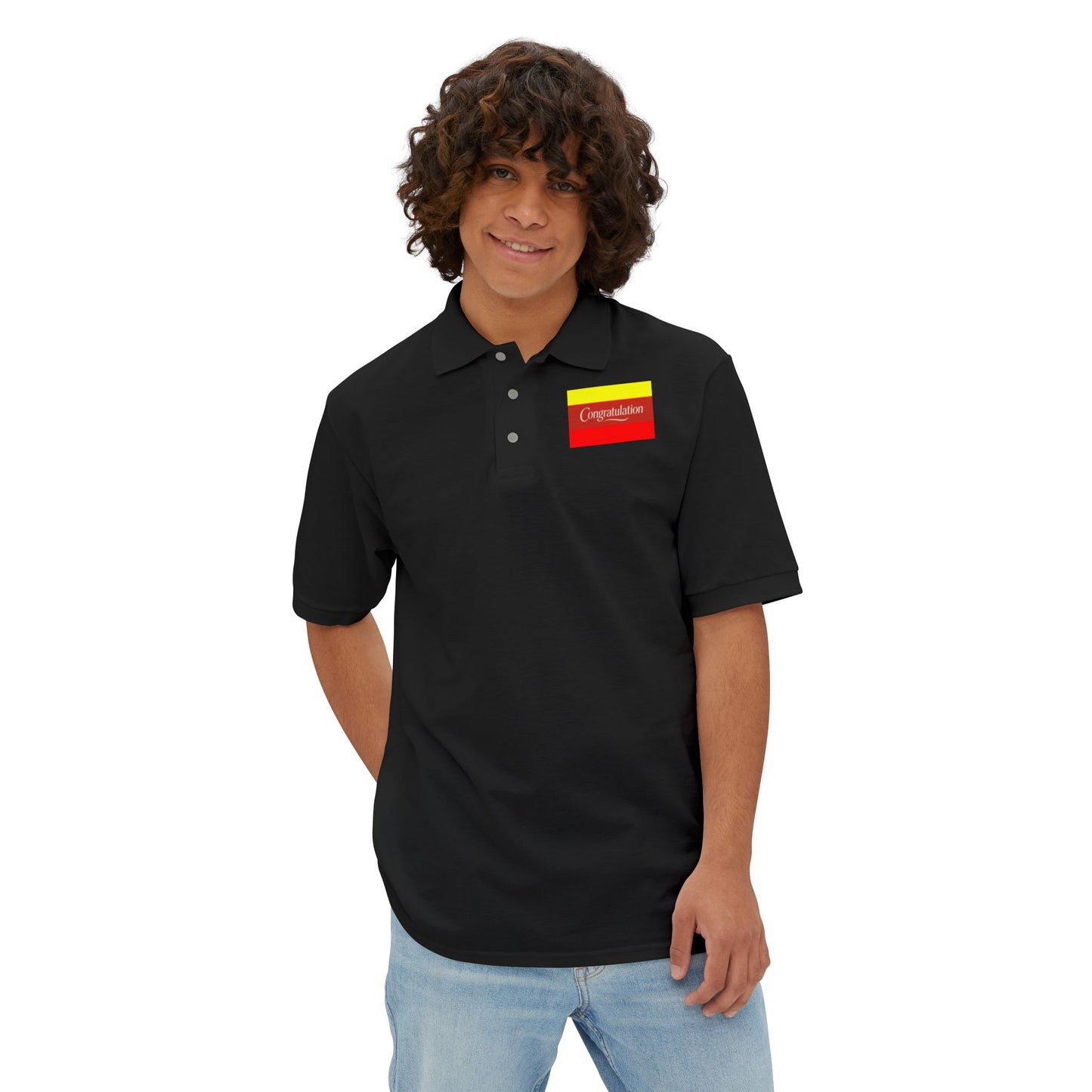 Men's Piqué Polo Shirt with Personalized Touch, Casual Wear, Perfect for Work, Gift for Dad, Stylish Summer Attire, Sports or Everyday Wear