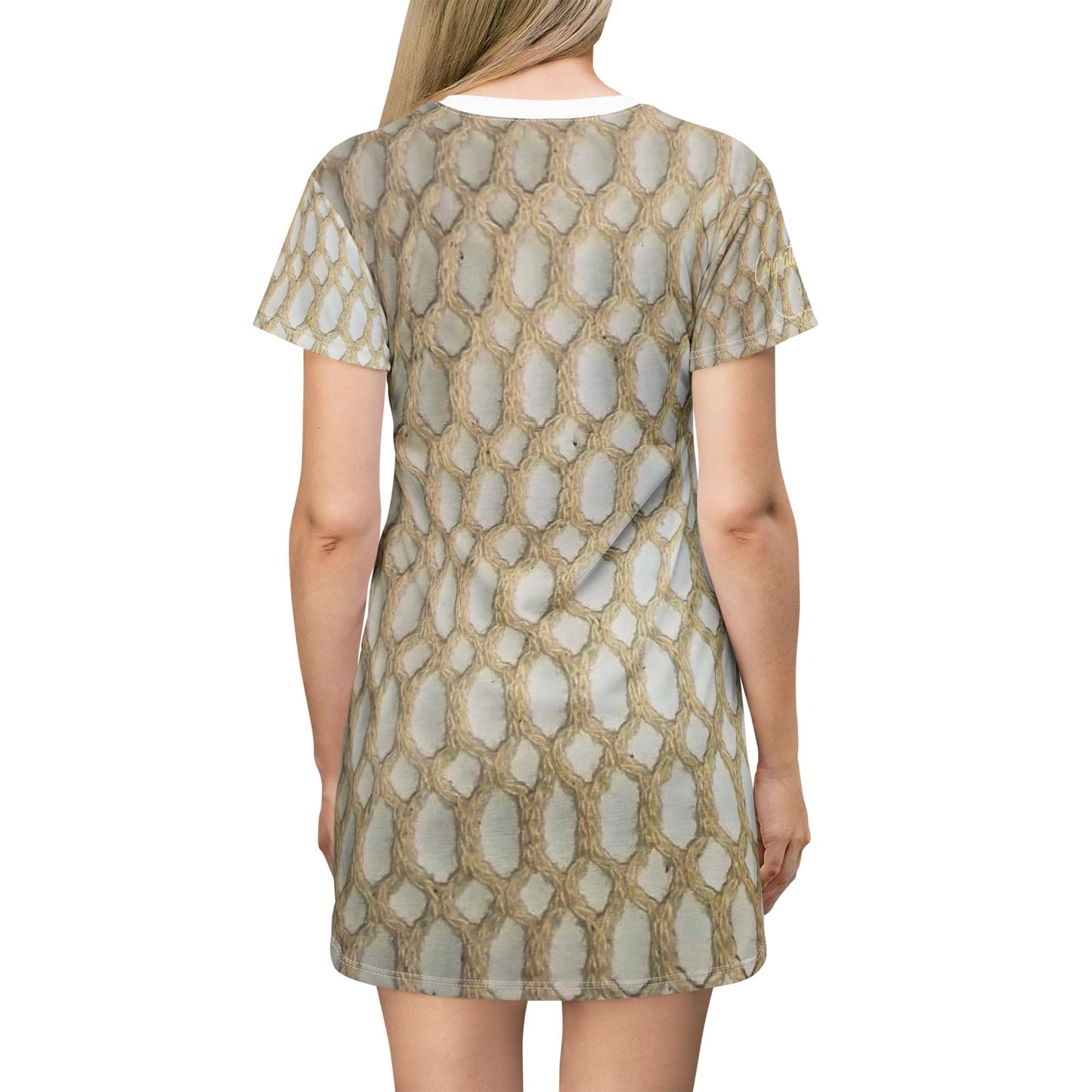 Chic Patterned T-Shirt Dress, Casual Summer Dress, Unique Fashion, Eco-friendly Outfit, Beachwear, Everyday Dress