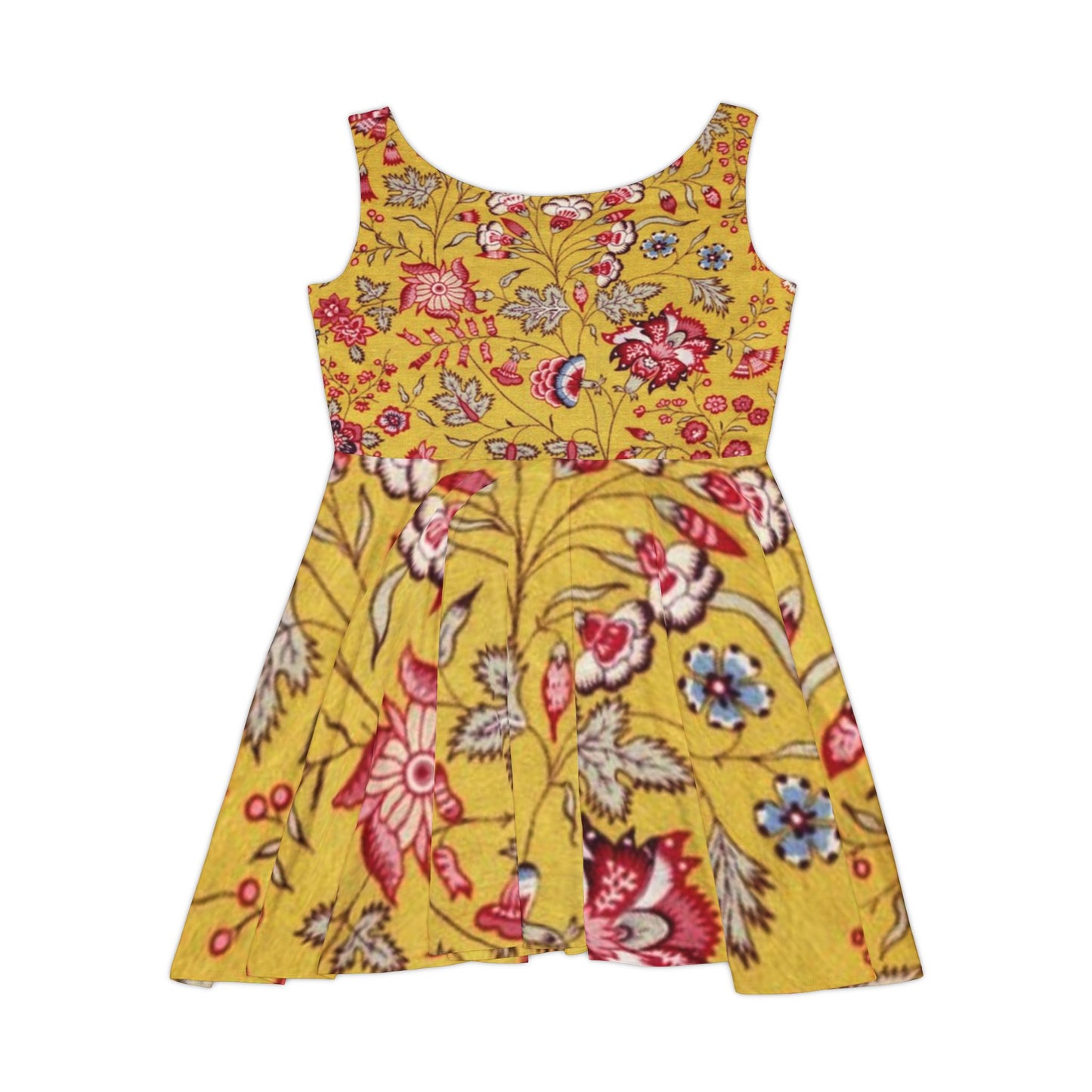 Women's Floral Skater Dress, Bohemian Dress, Summer Outfit, Vintage Inspired Fashion, Casual Dress, Wedding Guest Attire