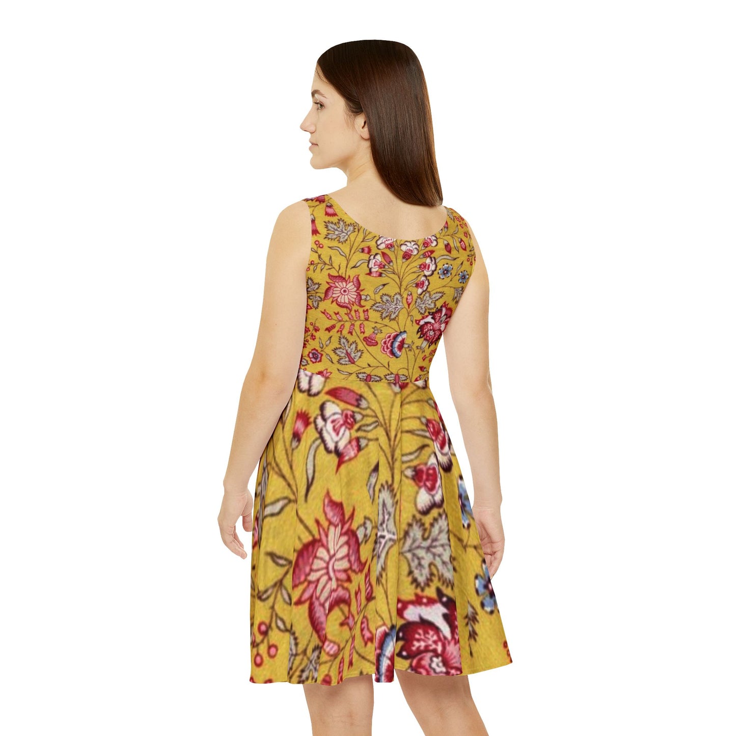 Women's Floral Skater Dress, Bohemian Dress, Summer Outfit, Vintage Inspired Fashion, Casual Dress, Wedding Guest Attire