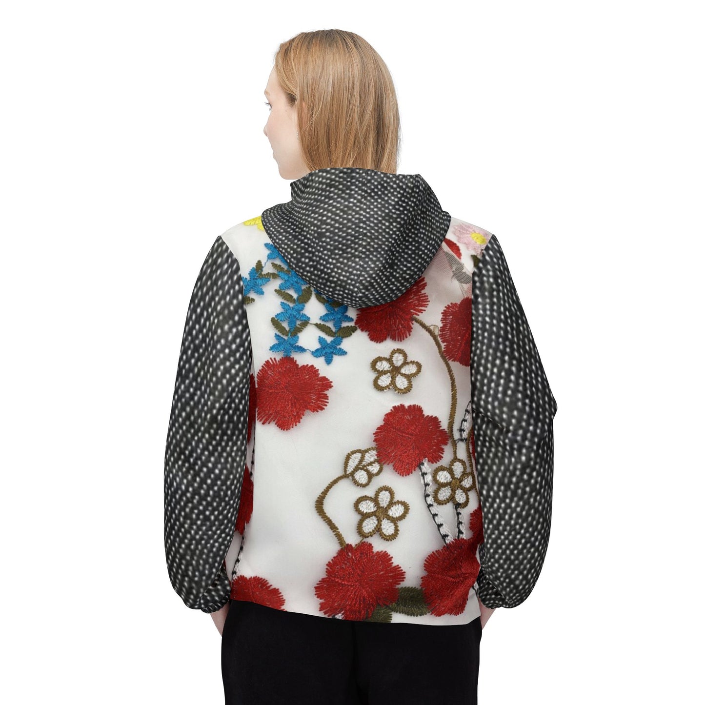 Floral Windbreaker Jacket, Stylish Lightweight Jacket for Outdoor Adventures, Perfect for Spring and Summer, Trendy Activewear, Gift for Her