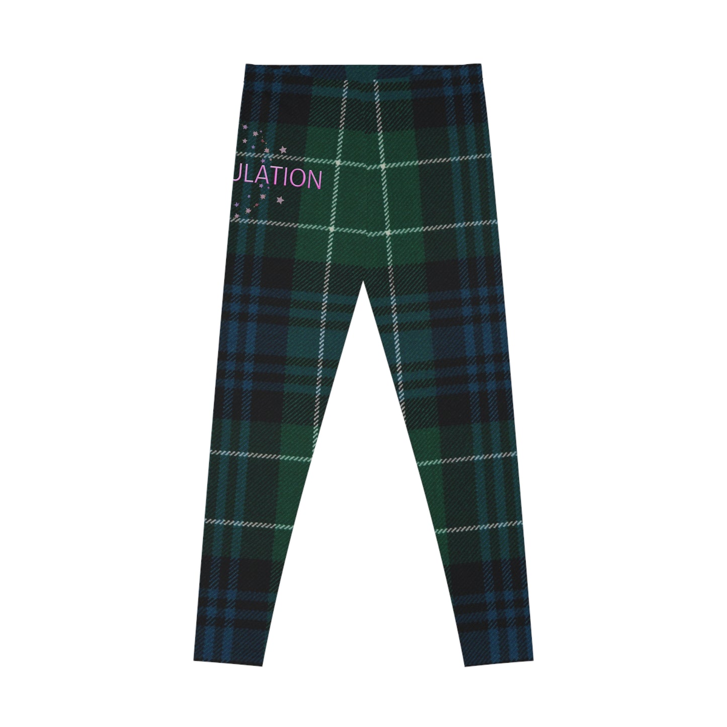 Celebratory Plaid Leggings | Comfortable Stretchy Pants for Events, Party Wear, Everyday Comfort, Gift for New Moms, Holiday Apparel