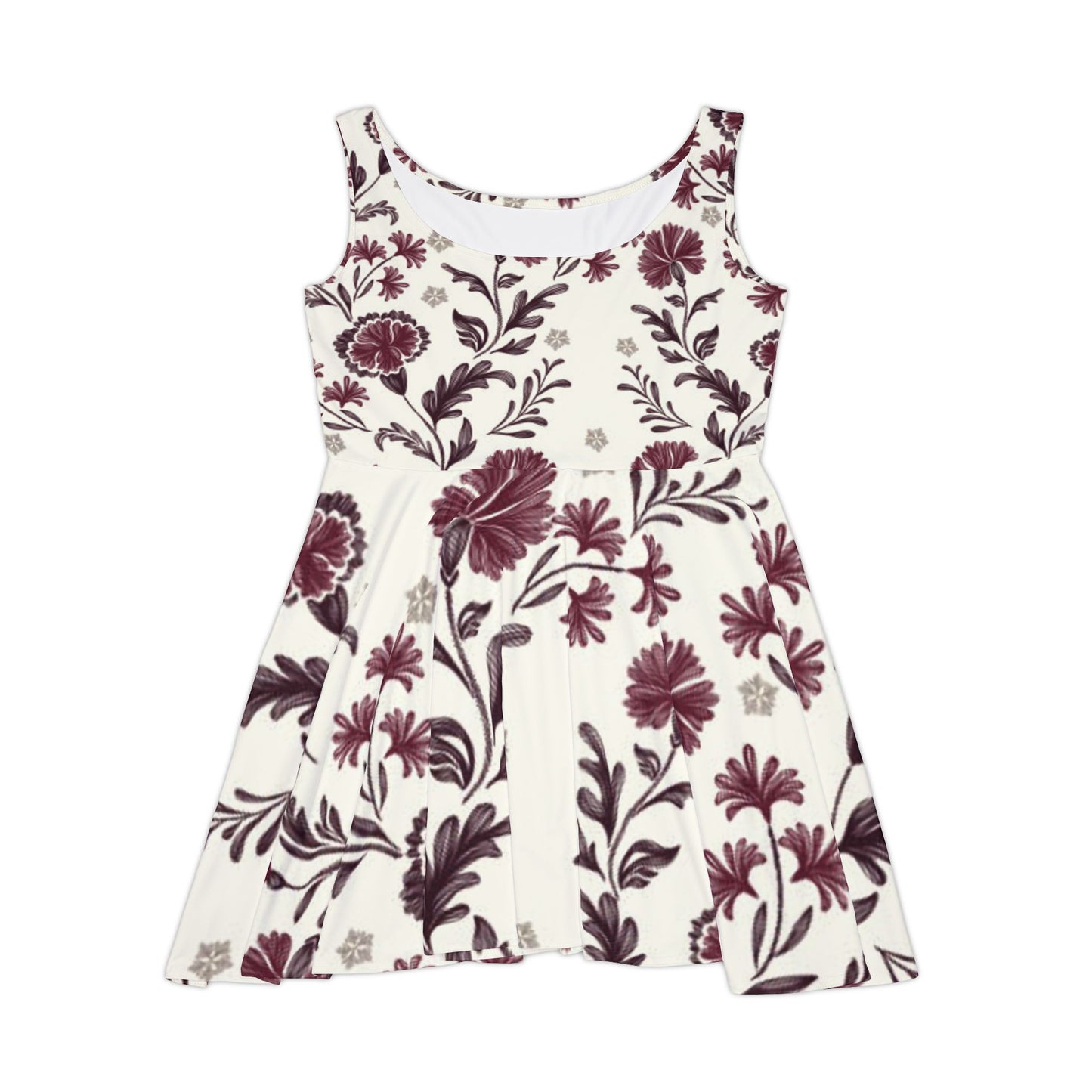 Floral Women's Skater Dress - Elegant Summer Fashion, Casual Day Out, Vintage Inspired Style, Perfect for Weddings & Parties