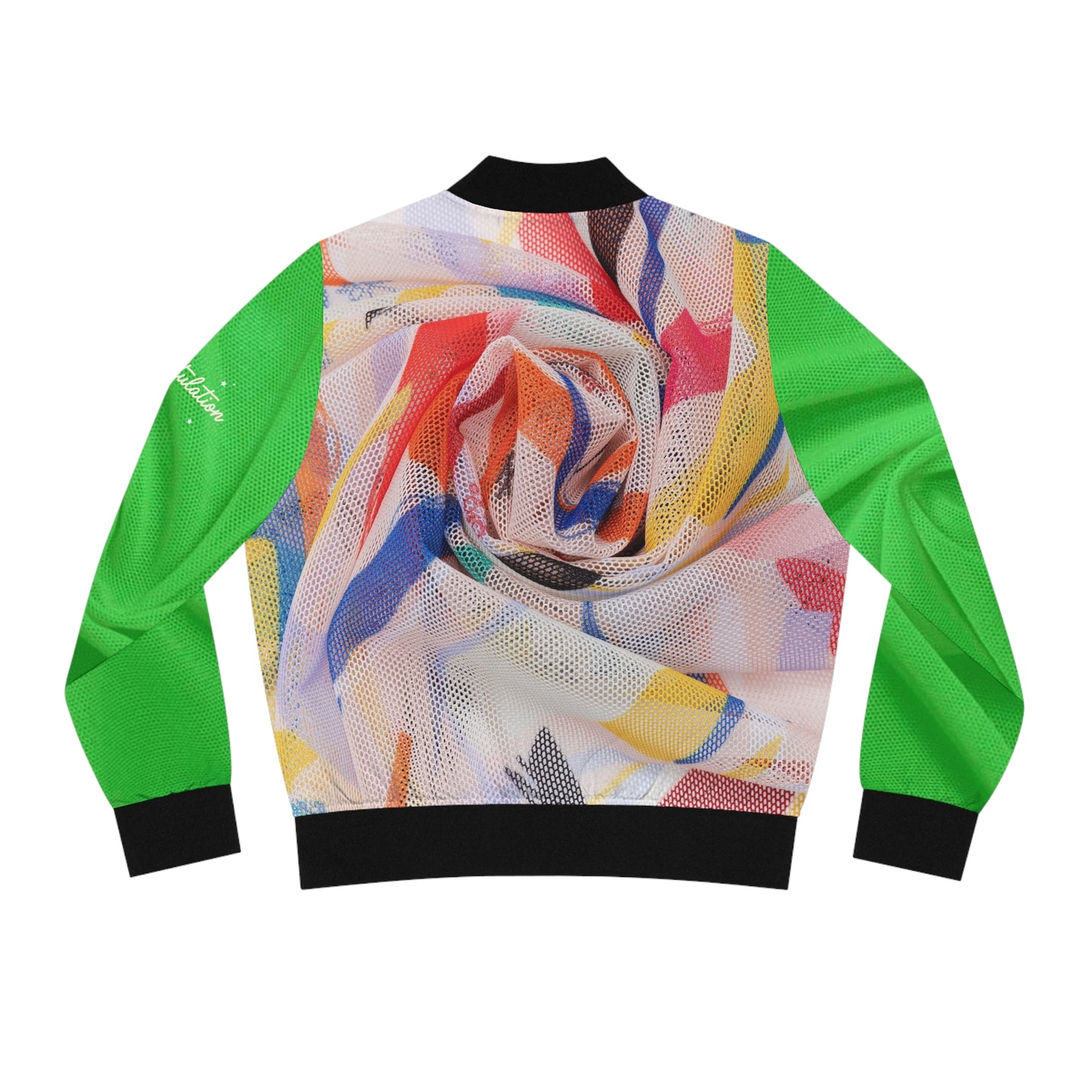 Vibrant Women's Bomber Jacket, Colorful AOP Jacket, Trendy Casual Wear, Stylish Streetwear, Spring Fashion Essential