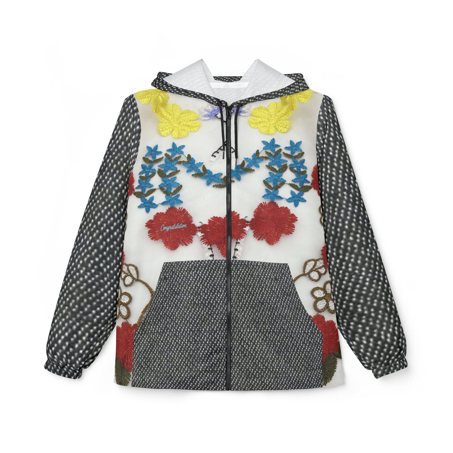 Floral Windbreaker Jacket, Stylish Lightweight Jacket for Outdoor Adventures, Perfect for Spring and Summer, Trendy Activewear, Gift for Her