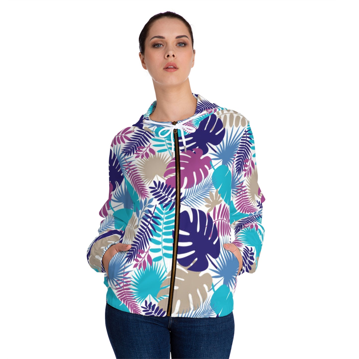 Women's Tropical Hoodie, Beach, Vacation, Summer Gift