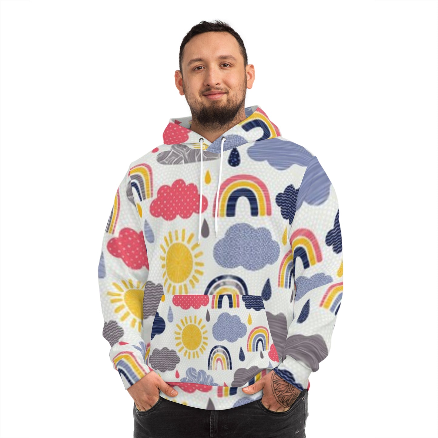 Whimsical Rainbow Hoodie, Cute Hoodie for Kids and Adults, Unique Gift for Bright Days, Cozy Fashion, Colorful Weather Apparel