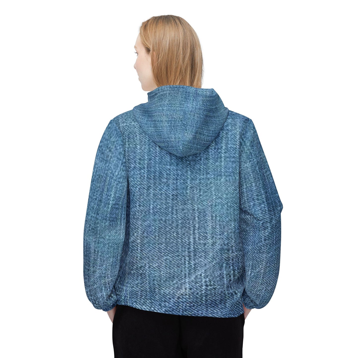 Denim-Style Windbreaker Jacket, Casual Outdoor Gear, Rainproof Causal Wear, Stylish Hiking Jacket, Lightweight Jacket for Teens