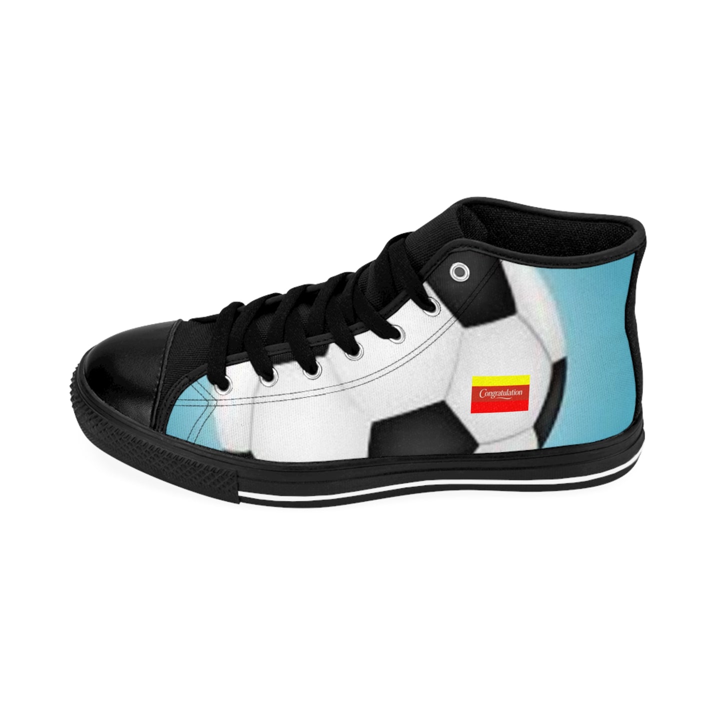 Soccer-Themed Men's Classic Sneakers - Fun Athletic Footwear for Sports Lovers, Gift for Soccer Fans, Casual Sneakers
