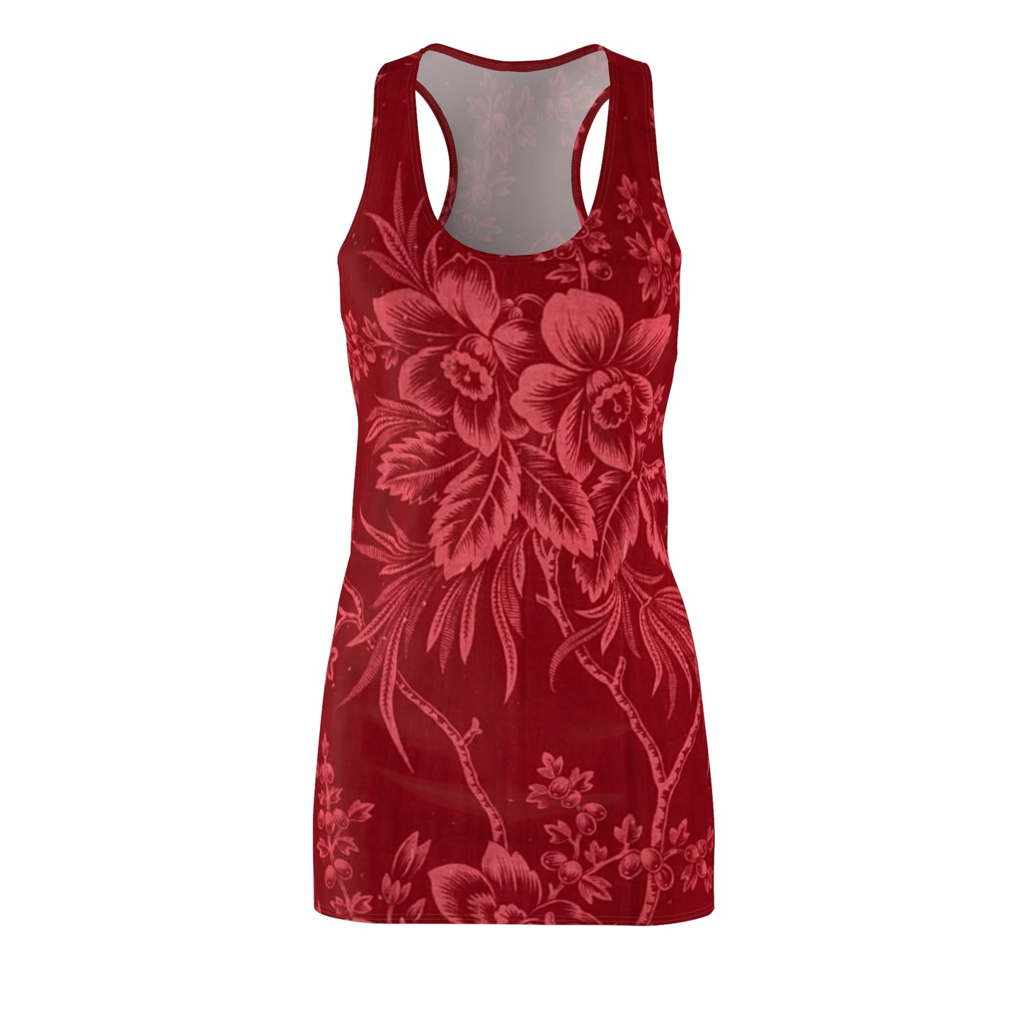 Chic Floral Racerback Dress, Summer Dress, Casual Dress, Vacation Outfit, Beachwear, Spring Fashion