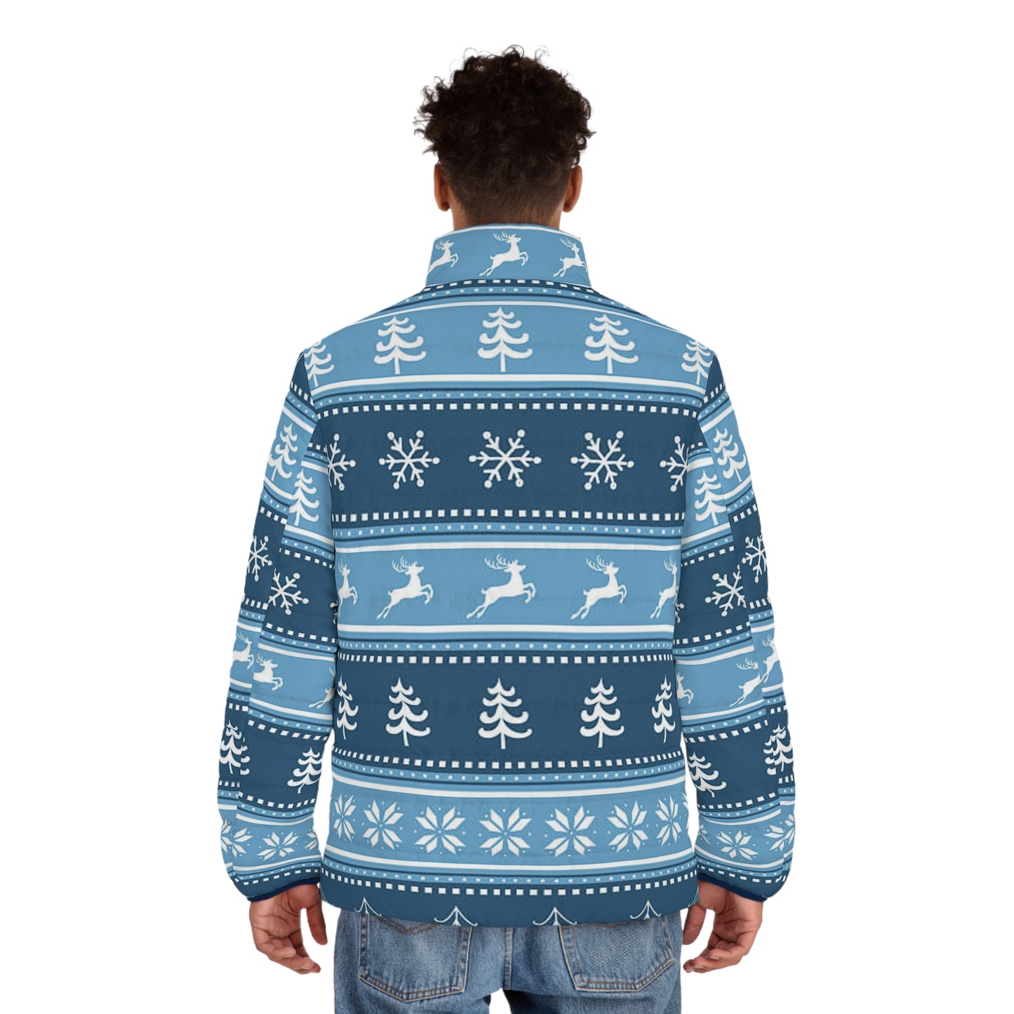 Festive Winter Puffer Jacket for Men - Cozy Holidays Wear, Christmas Gift, Outdoor Adventure, Winter Sports, Casual Style