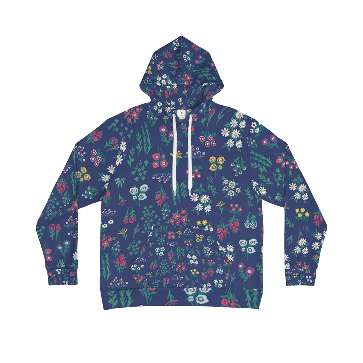 Floral Print Men's Hoodie, Cozy Casual Wear, Gift for Nature Lovers, Spring Style, Perfect for Outdoor Adventures