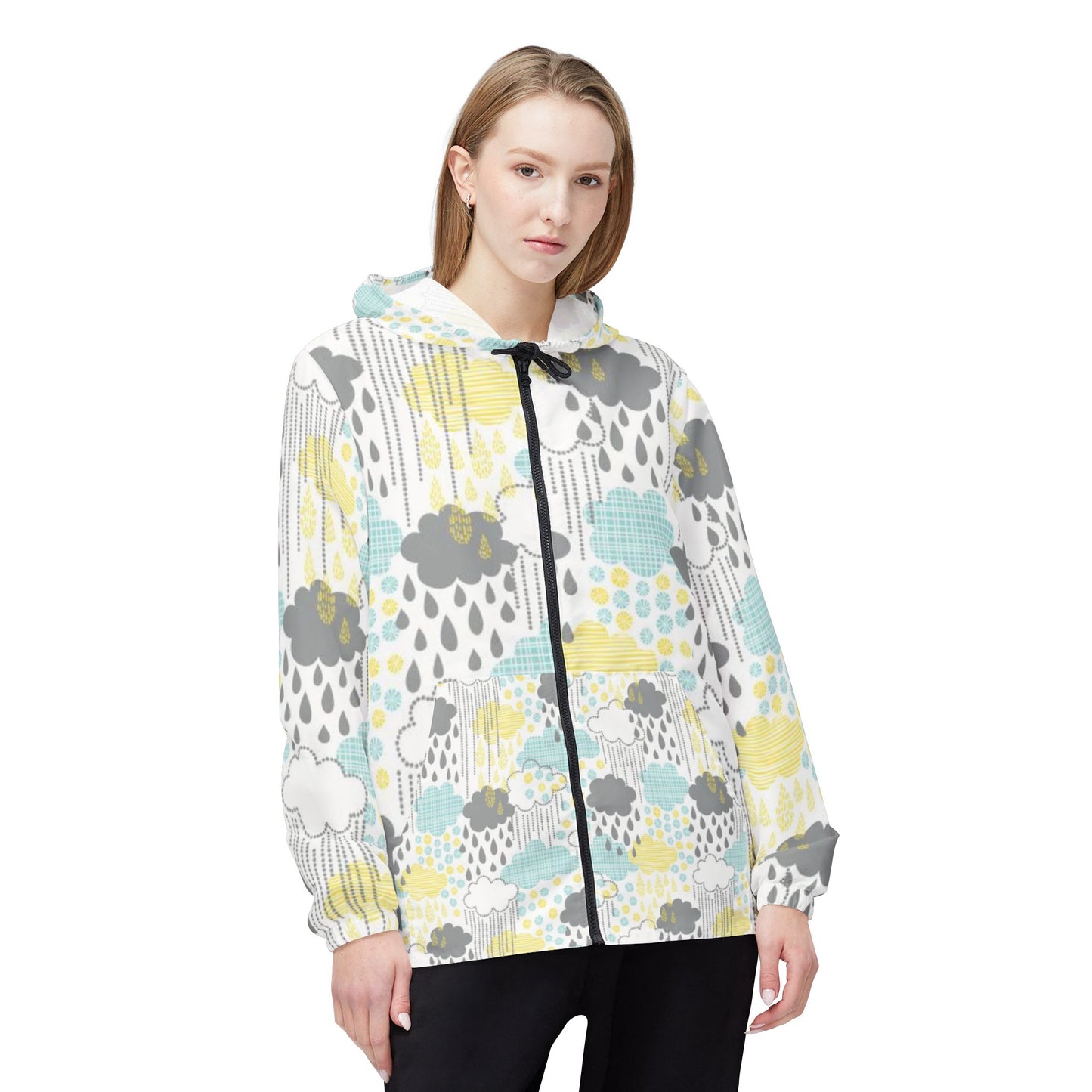 Celebration Windbreaker Jacket, Colorful Rainy Day Jacket, Gift for Graduates, Trendy Outdoor Wear, Weatherproof Windbreaker
