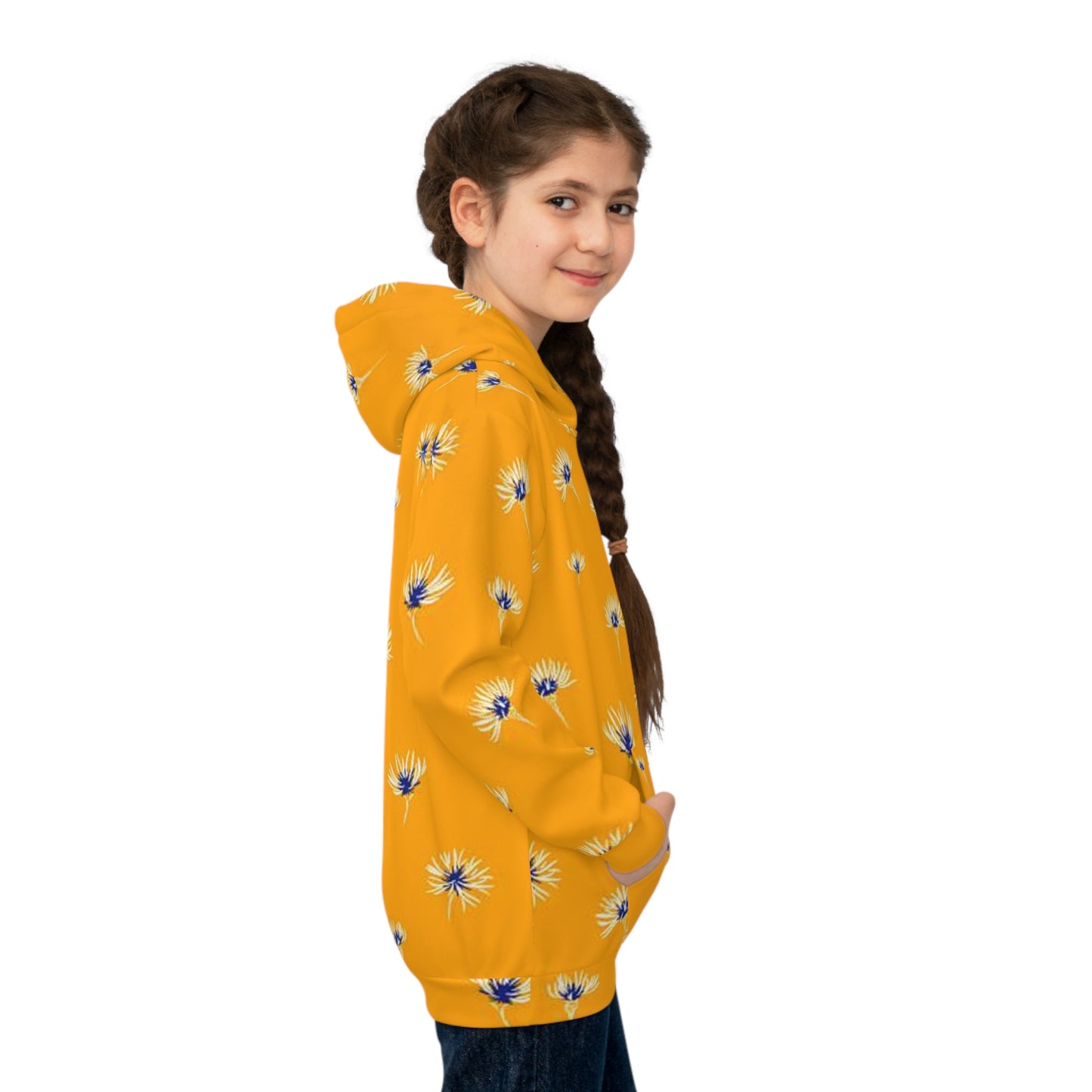 Bright Floral Children’s Hoodie - Cozy Spring Apparel, Cute Gift for Kids, Kid’s Fashion, Everyday Wear, Outdoor Play