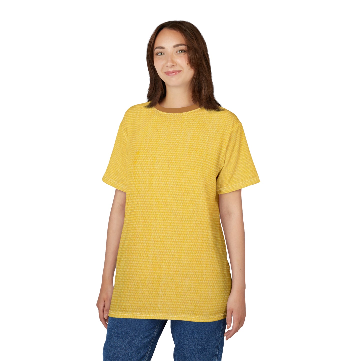 Vibrant Unisex Cut & Sew Tee, Sunshine-Themed Casual Shirt, Summer Apparel, Gifts for Friends, Bright Yellow Tee