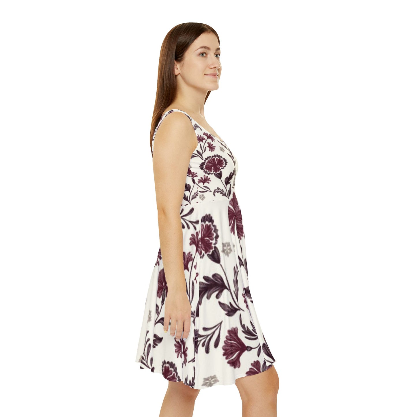 Floral Women's Skater Dress - Elegant Summer Fashion, Casual Day Out, Vintage Inspired Style, Perfect for Weddings & Parties