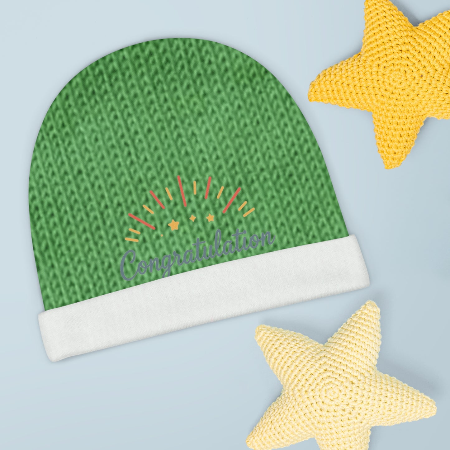 Cozy Baby Beanie, Soft Knit Hat, Infant Winter Accessories, Cute Baby Shower Gift, Unisex Toddler Beanie, AOP Design
