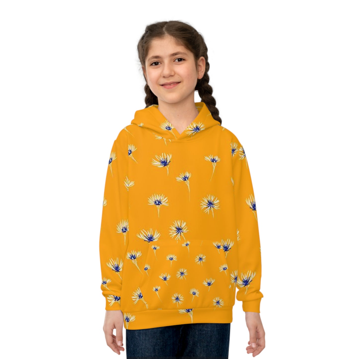 Bright Floral Children’s Hoodie - Cozy Spring Apparel, Cute Gift for Kids, Kid’s Fashion, Everyday Wear, Outdoor Play