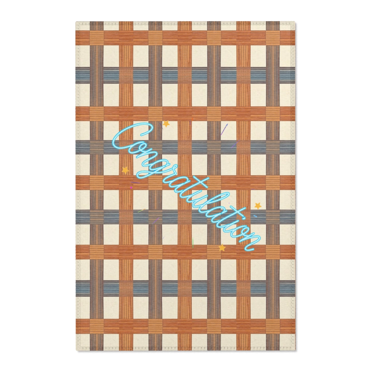 Congratulations Area Rug | Cozy Home Decor, Perfect for Celebrations, Gift for Housewarming, Engagement or Graduation