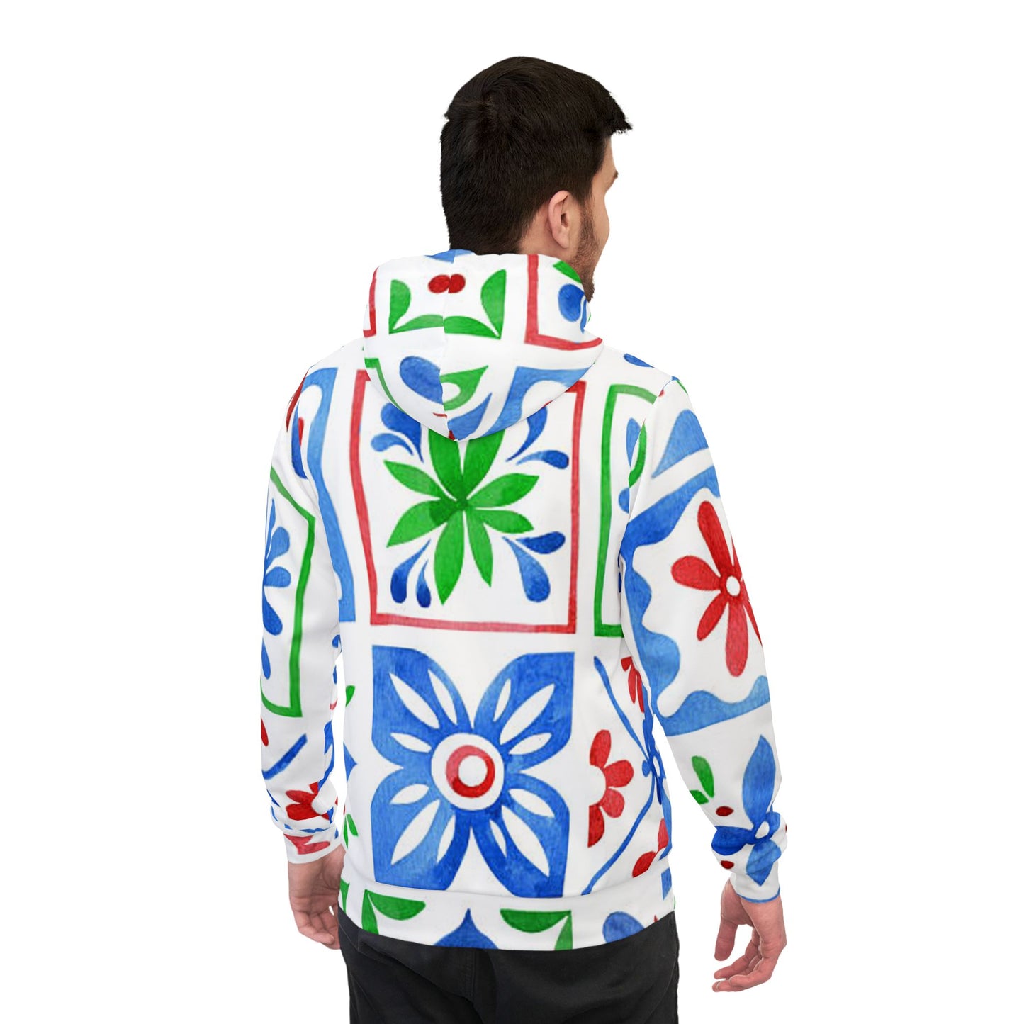 Colorful Floral Athletic Hoodie for Active Lifestyles, Fitness Wear, Casual Sweatshirt, Workout Gear, Unique Gift Idea
