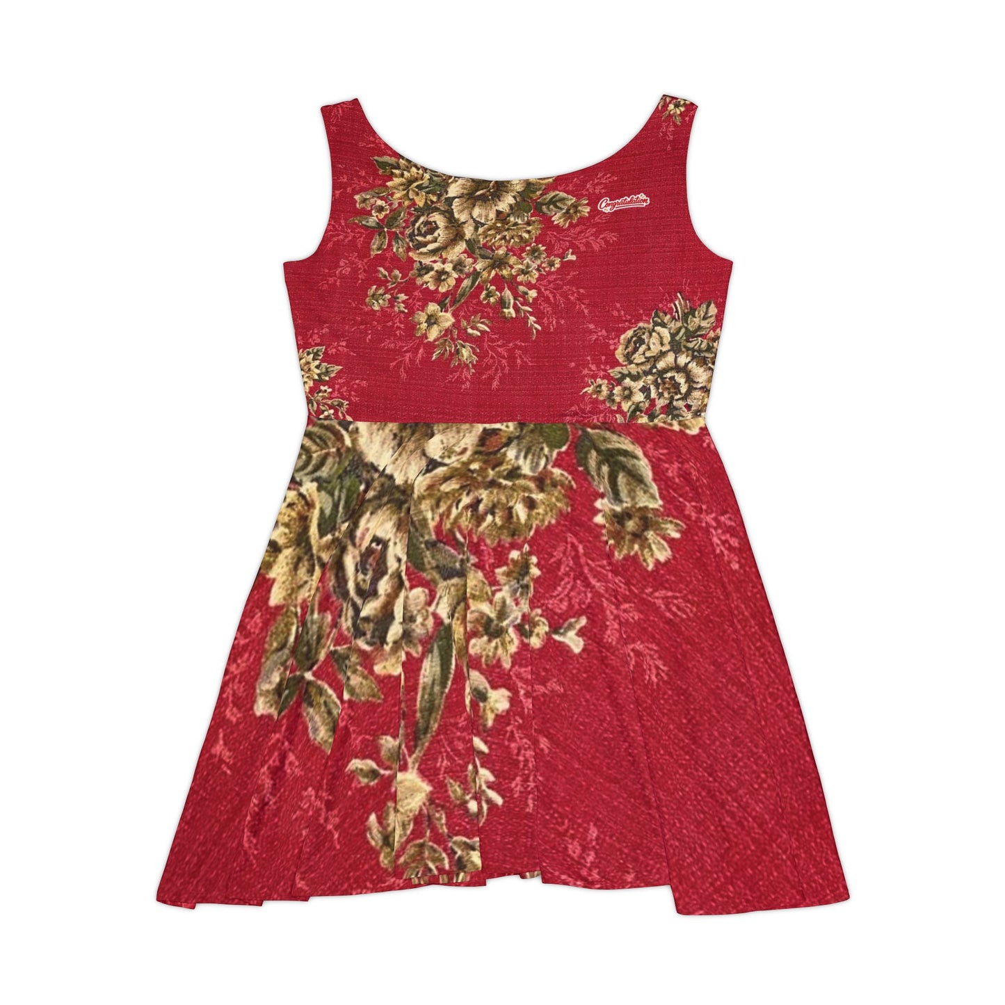 Floral Women's Skater Dress, Vintage Style, Summer Fashion, Bohemian Dress, Casual Wear, Gift for Her
