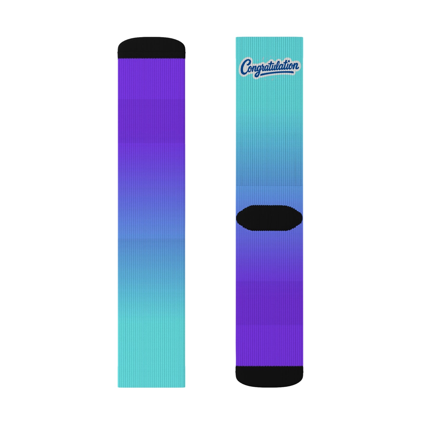 Gradient Congratulation Socks | Unique Gift for Graduations, Birthdays, Celebrations, Fun Fashion
