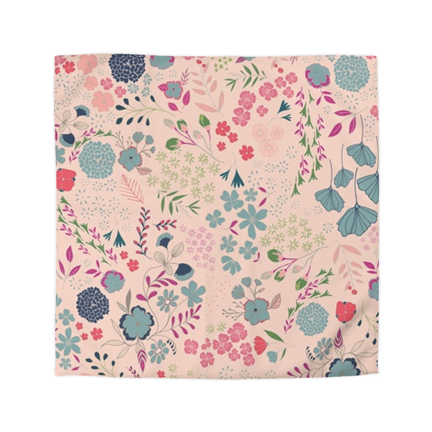 Floral Microfiber Duvet Cover - Cozy Bedding for Home Decor, Spring Bedroom Makeover, Gifts for Her, Relaxing Sleep Environment