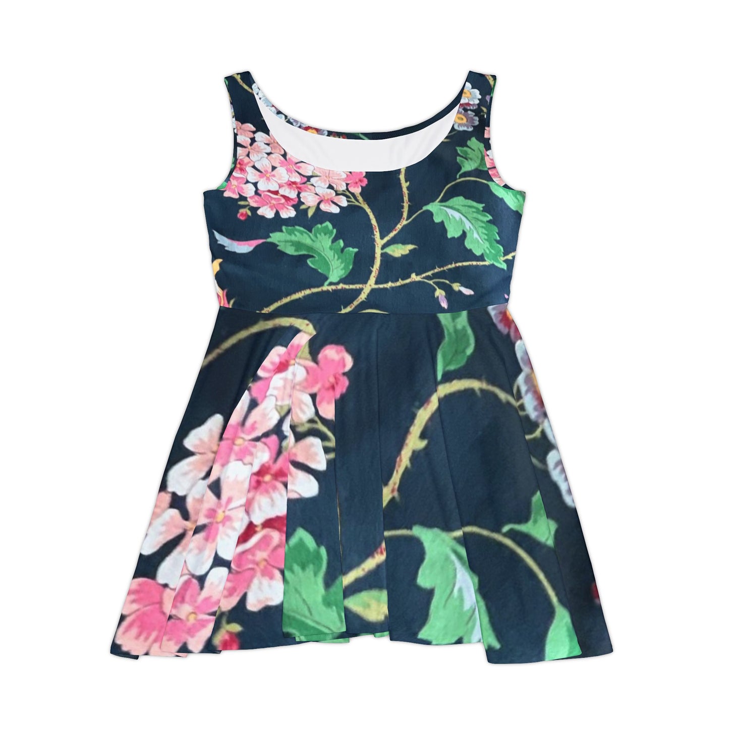 Floral Women's Skater Dress, Perfect for Summer Parties, Casual Outings, Date Nights, Garden Events, Eco-Friendly Fashion