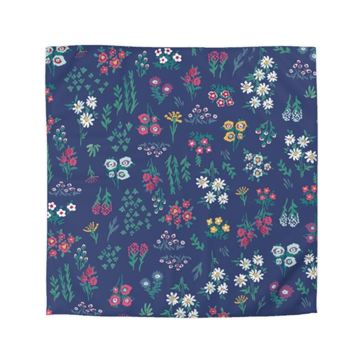 Floral Microfiber Duvet Cover – Cozy Bedroom Decor, Boho Bedding, Flower Print Comforter, Gift for Her, Vibrant Home Textiles