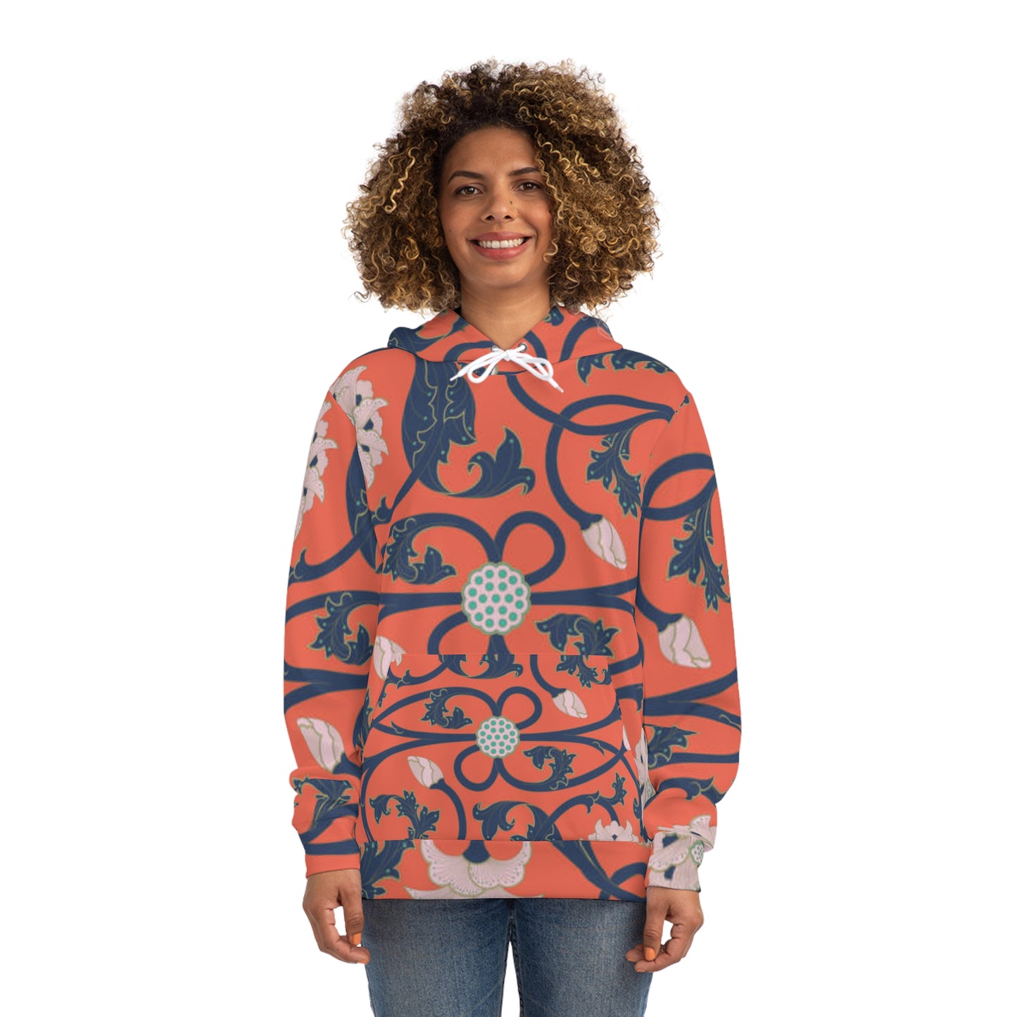 Chic Floral Hoodie, Boho Sweatshirt Unisex, Trendy Layering Piece, Cozy Fashion, Stylish Comfort Wear