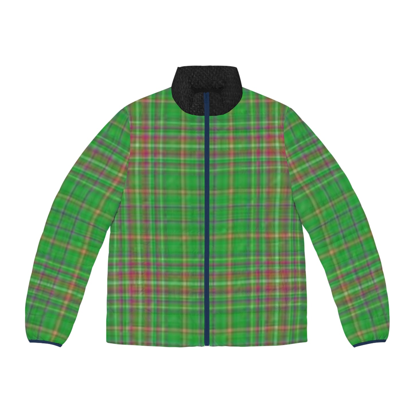 Men's Plaid Puffer Jacket - Cozy Outdoor Wear, Ideal for Hiking & Casual Outings, Perfect for Fall & Winter